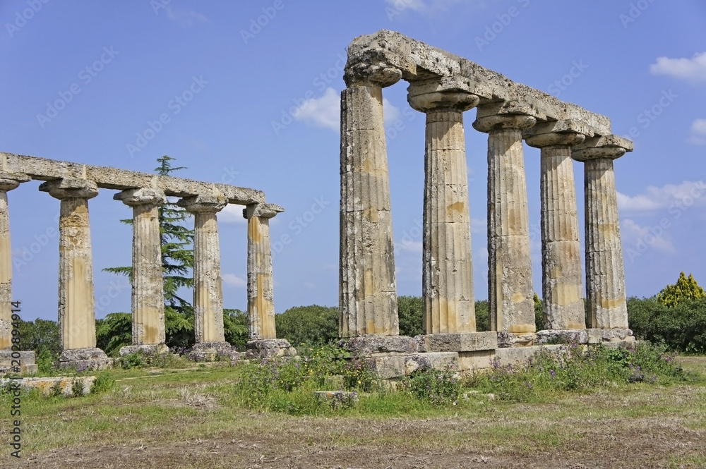 Italy, Basilicata, Metaponte, Hera Temple, Doric Temple