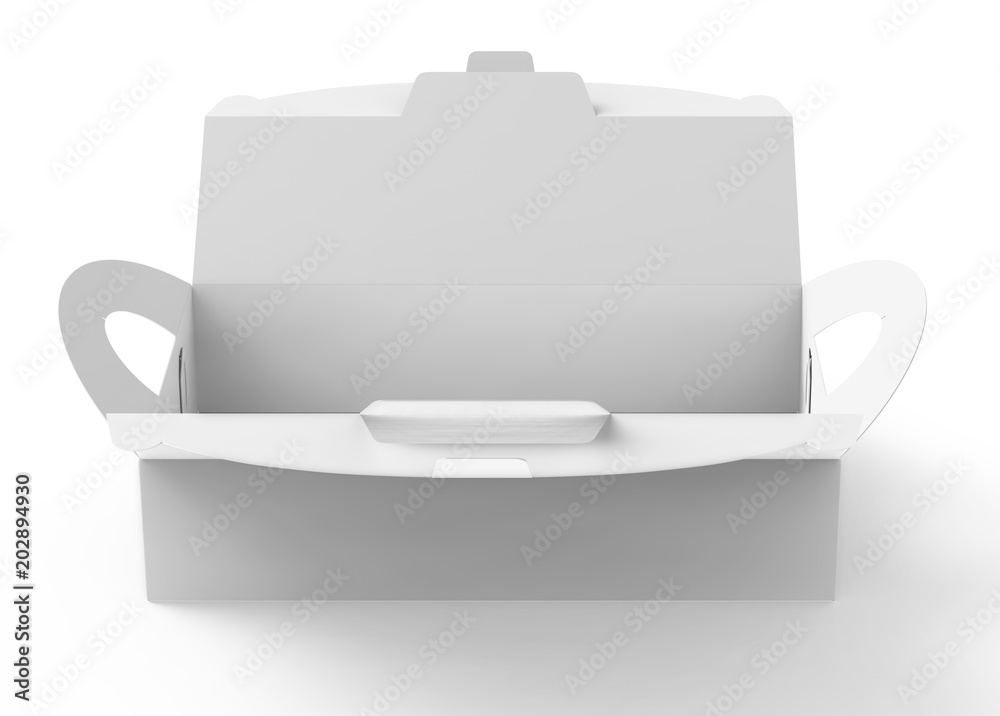 White box with handle White box with handle