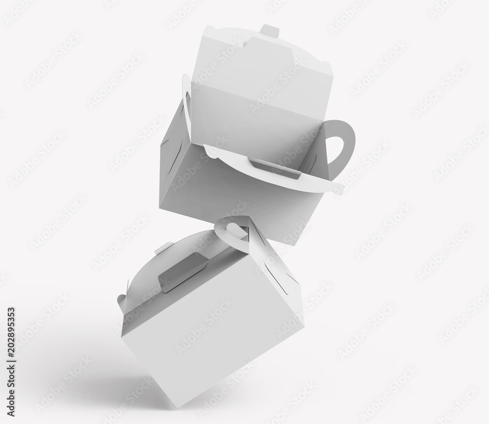 White box with handle White box with handle