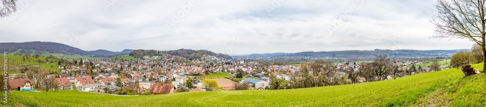 Panorama Aufnahme von Erlinsbach in der Schweiz in Aargau und Solothurn