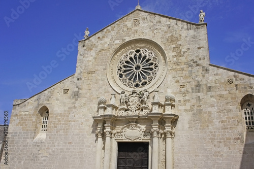 Italy, Apulia, Otranto, cathedral, portal, rosette