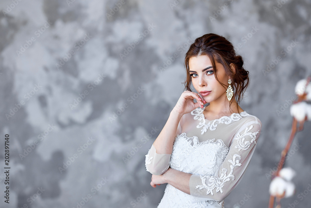 Portrait of a beautiful bride with bright makeup Portrait of a beautiful bride with bright makeup