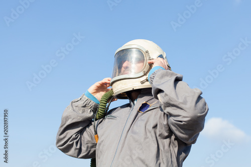 astronaut preparing for taking flight