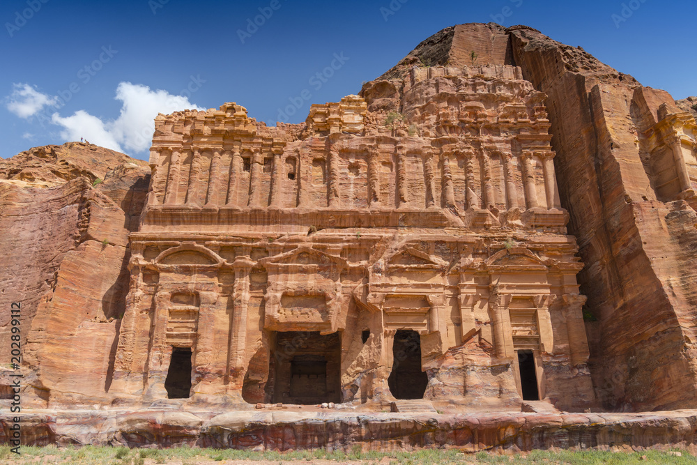 The Palace tomb, one of the 'Royal Tombs' in Petra in Jordan.