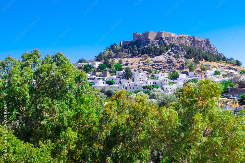 Medieval fortress around the acropolis of the city of Lindos