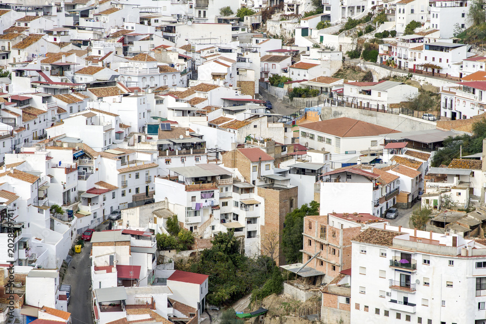 White washed buildings of Alora Spain