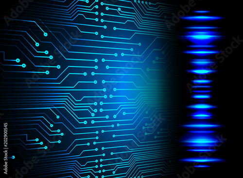 binary circuit board future technology, blue cyber security concept background, abstract hi speed digital internet.motion move blur. pixel 