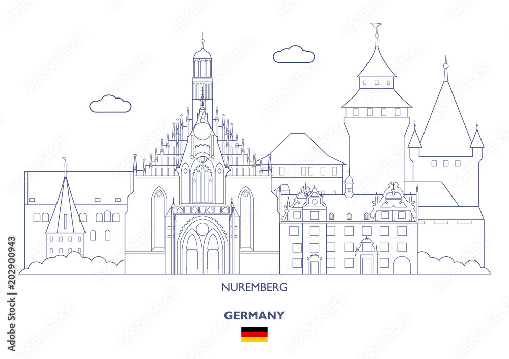 Nuremberg City Skyline, Germany