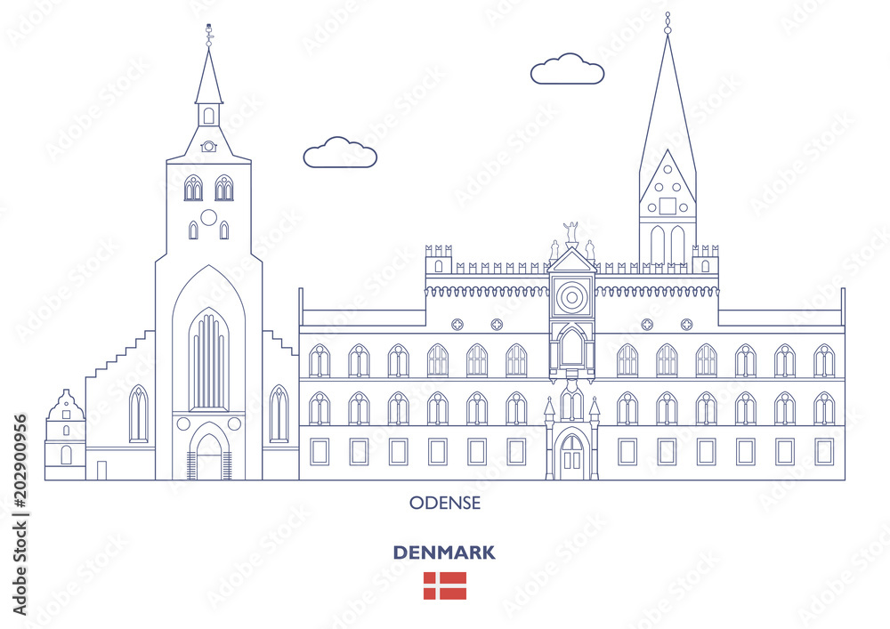 Odense City Skyline, Denmark