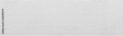 Panorama of white stone brick wall background
