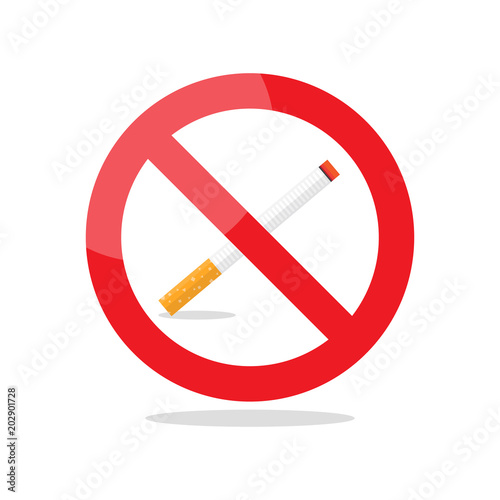 No smoking area prohibition sign