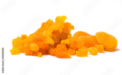 Dried apricots isolated