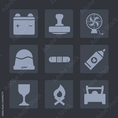 Premium set of fill icons. Such as fireplace, electric, cooling, clothing, certificate, fashion, full, medicine, post, heat, baseball, emergency, hot, ventilator, charge, wine, sign, glass, hat, cap