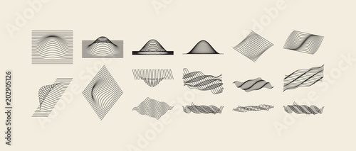 Abstract background with wavy lines. Dynamic effect. Vector illustration. Cover design template. Art texture for poster, card, cover, postcard, labels, stickers.