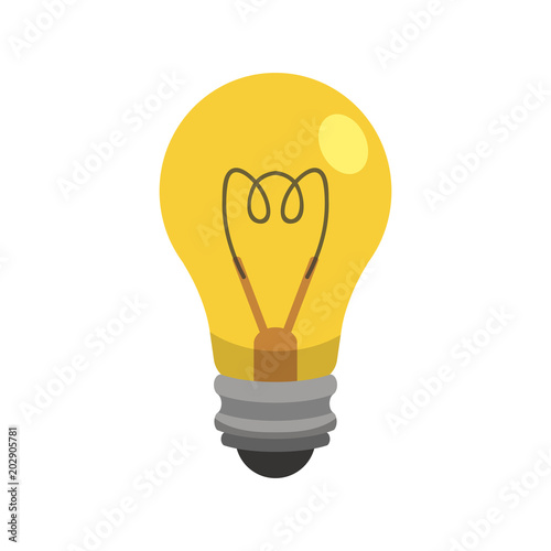 Light bulb in cartoon style. Idea illustration.