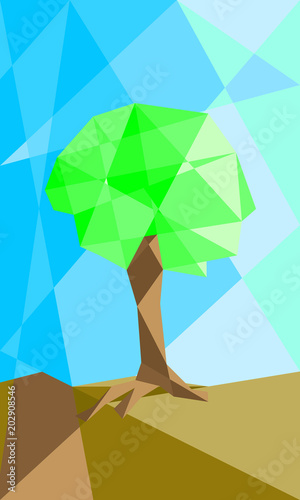 Lonely tree made of triangles
