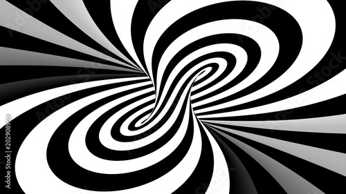 Fototapeta Hypnotic spirali iluzji renderingu 3D