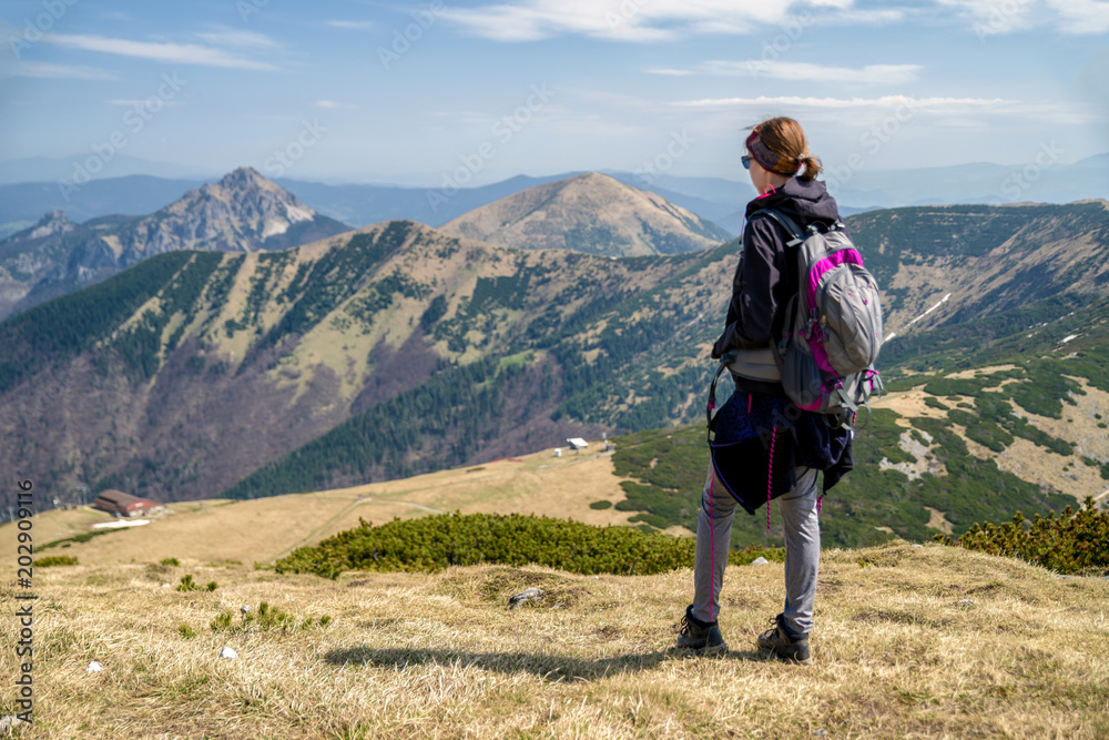 Hiker on hill Hiker on hill