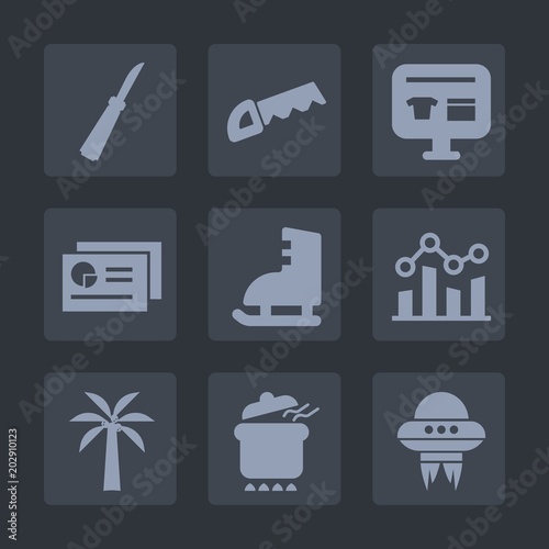 Premium set of fill icons. Such as meal, ecommerce, activity, healthy, report, profit, metal, work, up, knife, analysis, restaurant, space, kitchen, saw, pot, sign, dinner, ufo, construction, cart,