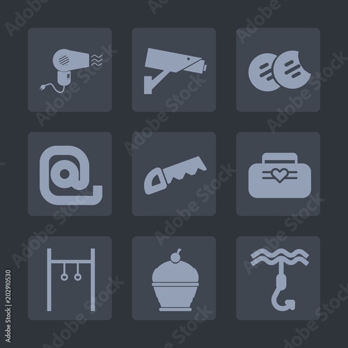 Premium set of fill icons. Such as exercise, mail, sweet, barber, letter, protection, safety, delicious, white, envelope, style, web, email, dessert, saw, guard, digital, pie, cake, security, food