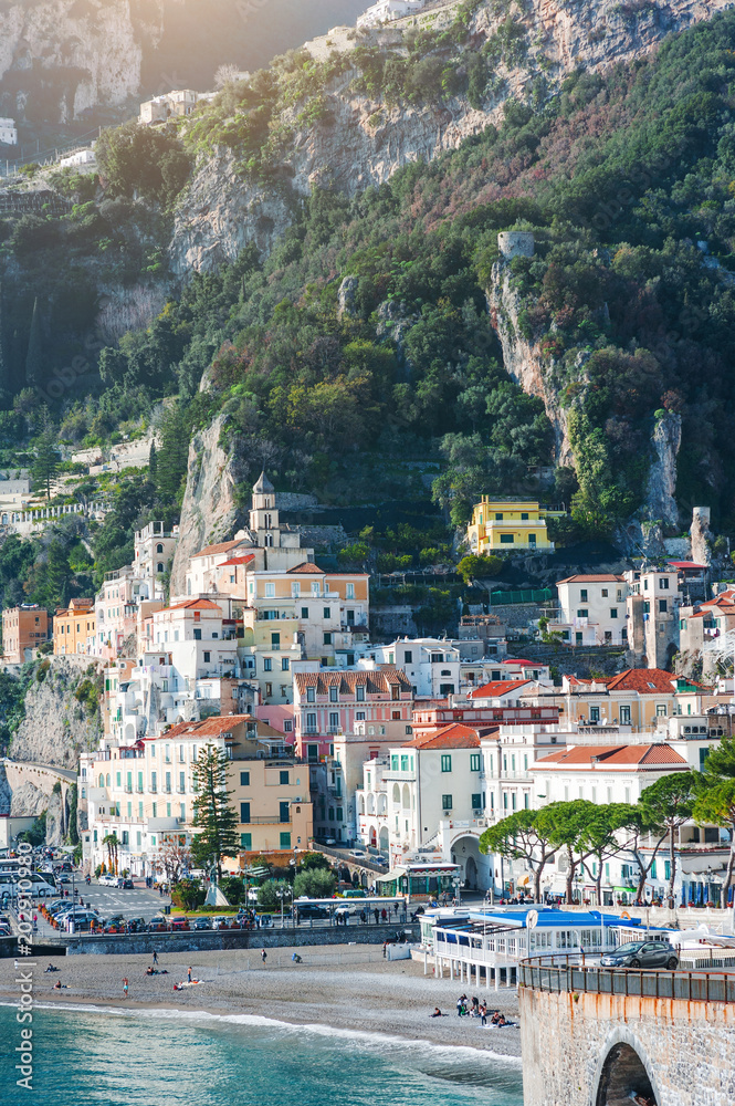 Amalfi panoramic view, Amalfi coast, Italy