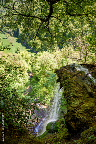 The waterfall of Bad Urach  Swabian Alb  Baden-Wuerttemberg  Germany  Europe