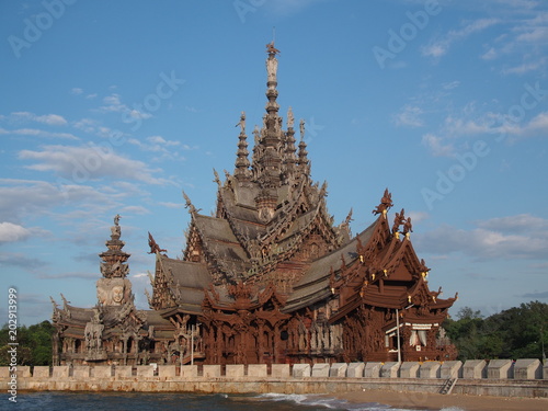 Sanctuary of Truth  wooden temple   Pattaya  Thailand