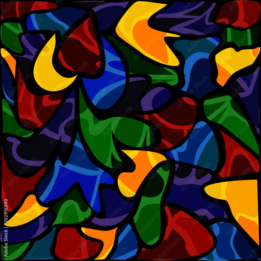 Abstract background in the form of colored drops and spots.