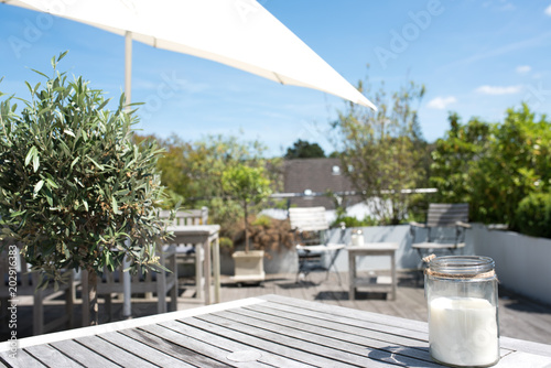 Fototapeta Naklejka Na Ścianę i Meble -  Sunny summer terrace
