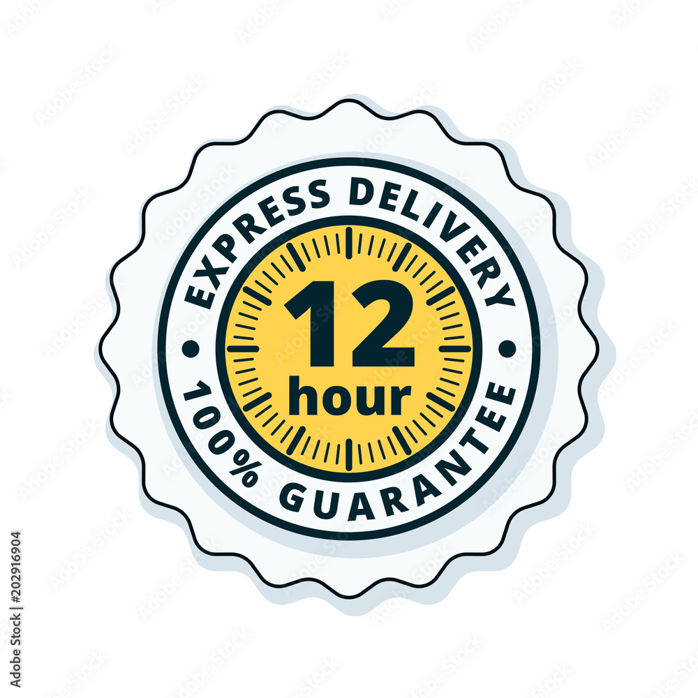 12 Hour Express Delivery illustration 12 Hour Express Delivery illustration