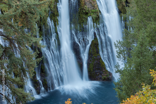 Close up views of Burney Falls in Northern California