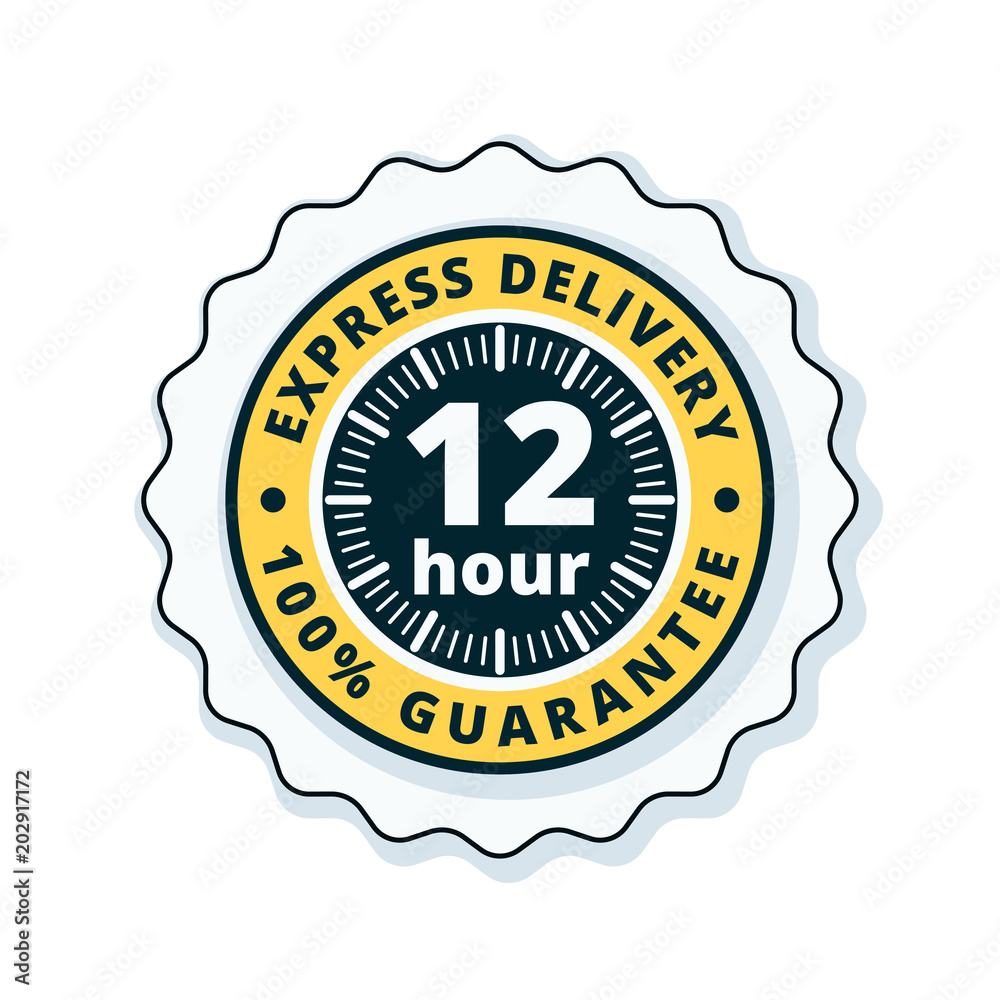 12 Hour Express Delivery illustration 12 Hour Express Delivery illustration