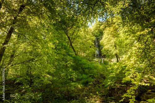 The waterfall of Bad Urach  Swabian Alb  Baden-Wuerttemberg  Germany  Europe