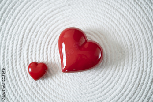 Red Candy Heart on White Background