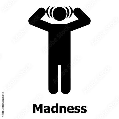 Madness icon. Simple illustration of madness vector icon for web