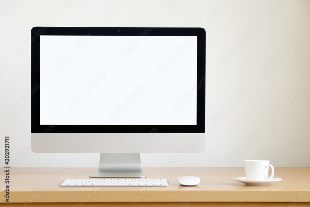 computer screen PC. for business on the table computer screen PC. for business on the table