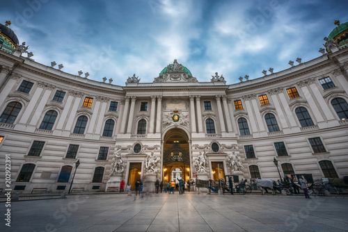 View of the evening Hofburg palace. Vienna. Austria.