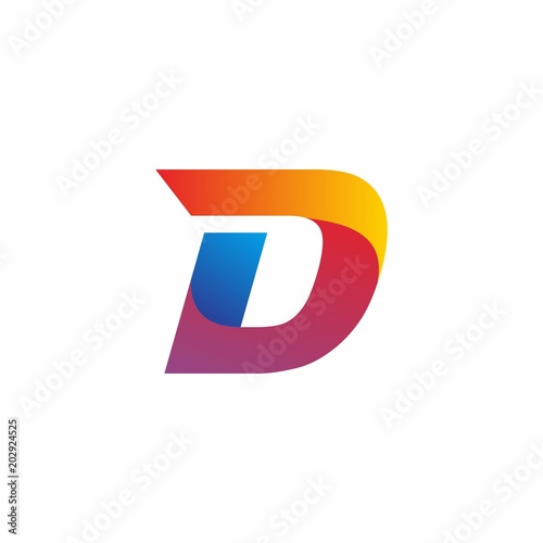 d letter logo design for template, creative, identity, and website