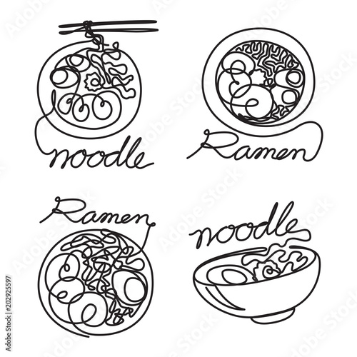 graphic noodle, vector