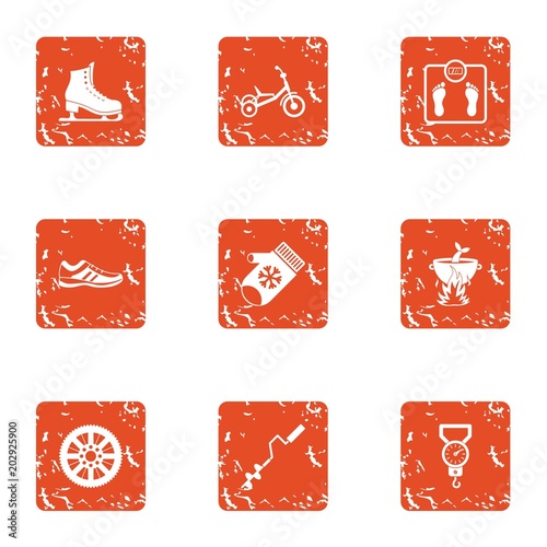 Passing life icons set. Grunge set of 9 passing life vector icons for web isolated on white background