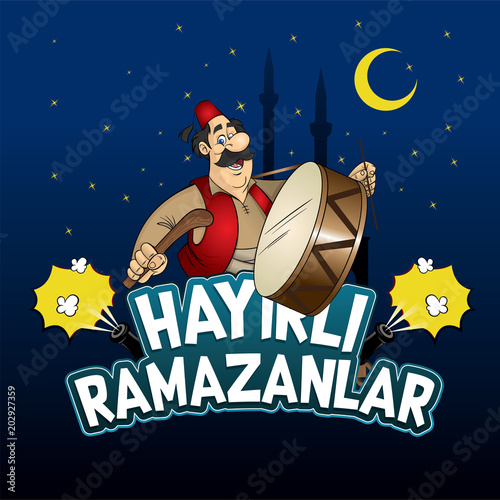 Mousaher is a traditional drummer that wakes up people in the early morning That's called "SOHOUR"