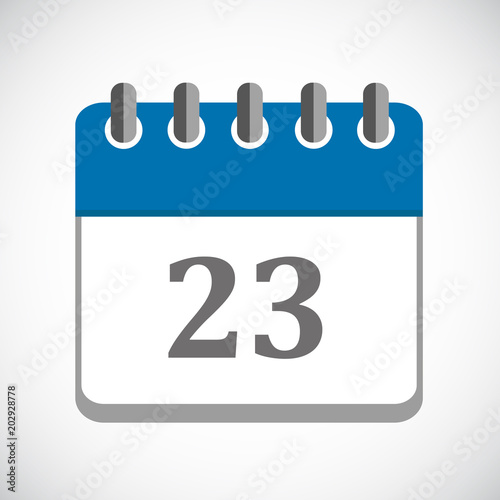 wandkalender blau 23