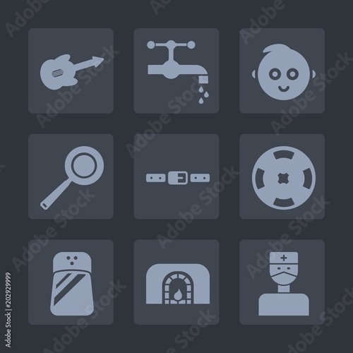 Premium set of fill icons. Such as faucet, fire, fireplace, boy, seasoning, little, metal, casino, christmas, instrument, bathroom, pan, money, belt, wash, poker, kitchen, people, cooking, plumbing