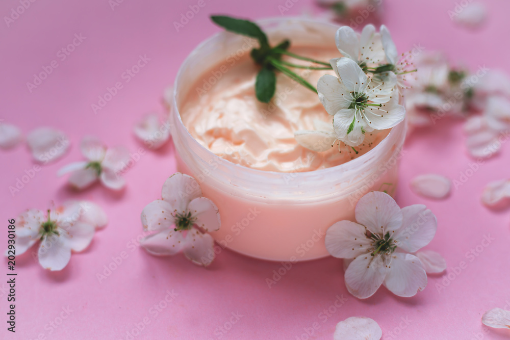 hand cream with petals hand cream with petals