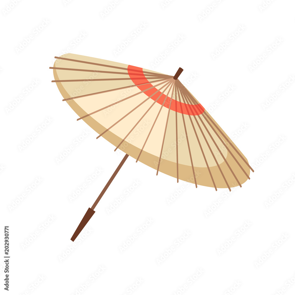 Asian oriental traditional umbrella light beige japan geisha symbol Stock  Vector | Adobe Stock