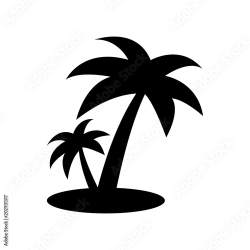 Palm tree icon. Simple illustration of palm tree vector icon for web