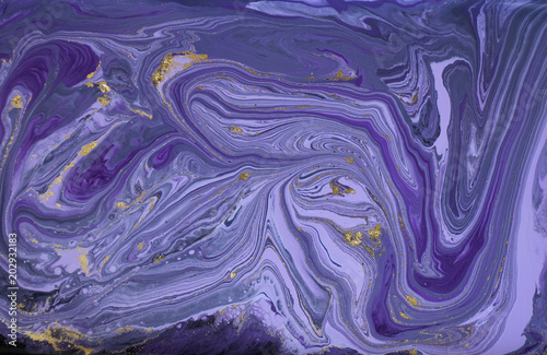 Marble abstract acrylic background. Violet marbling artwork texture. Marbled ripple pattern.