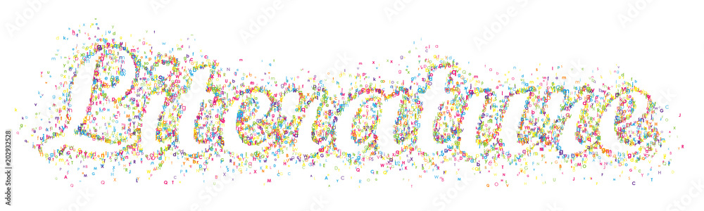 LITERATURE Colourful Letters Icon LITERATURE Colourful Letters Icon