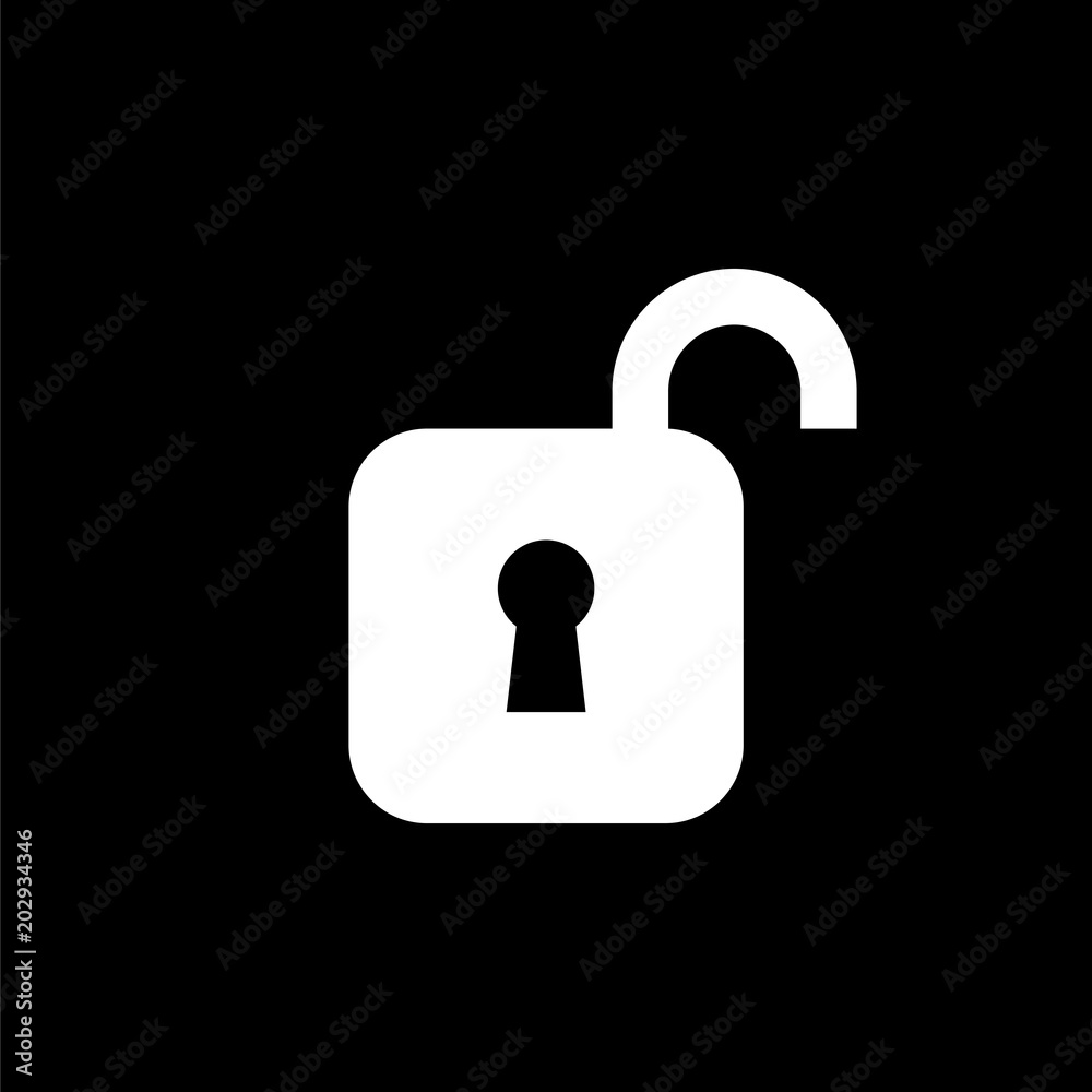 Lock unlock icon ui simple style flat illustration Lock unlock icon ui simple style flat illustration