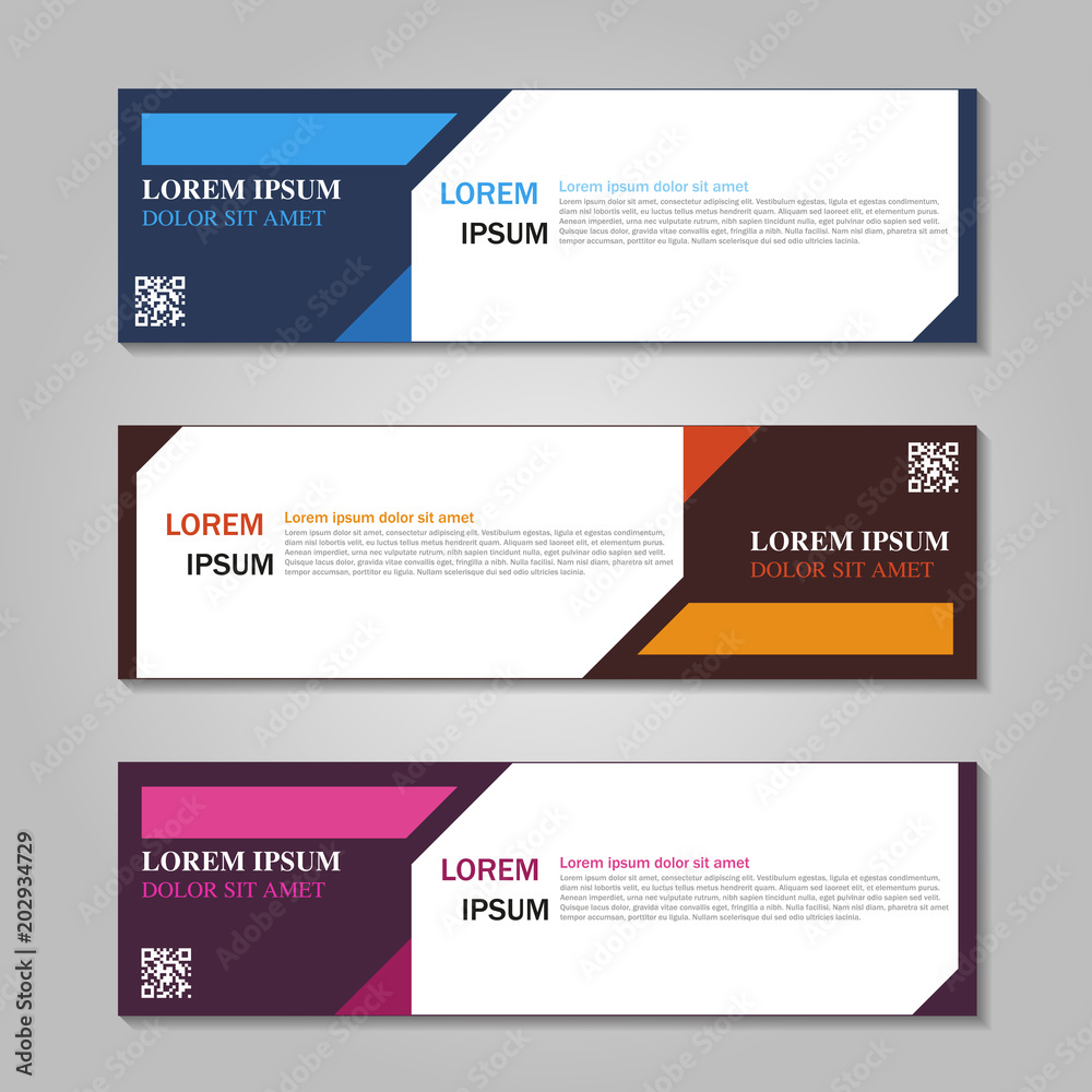 Vector abstract design web banner template. Web Design Elements - Header Design. 